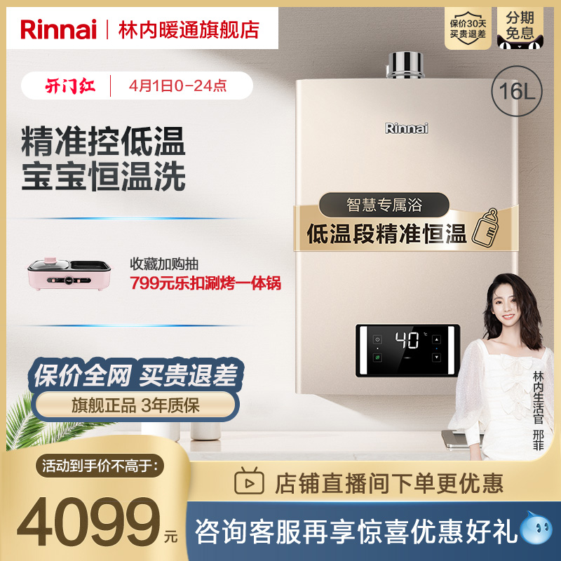 Rinne C21W gas water heater 16 liter natural gas home thermostatic intelligent low noise bacteriostatic safety strong row anti-freeze