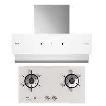 Government replacement subsidy] Rinnai Takumit white variable frequency range hood gas stove package 10JD 06LT
