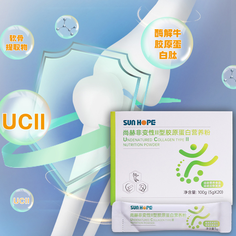 Shanghe Non-Denatured Type Ii Collagen Nutritional Powder for Sports Recovery and Peptide Nutrition Support