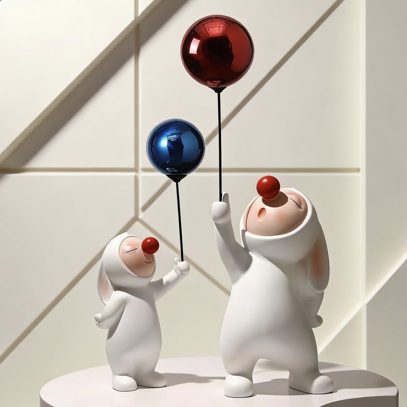 Creative Balloon Rabbit Ornaments, Cute Home Living Room Entrance Tv Cabinet Decorations, Girly Birthday Gifts