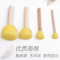 Art materials round sponge stick sponge ball painting graffiti tool mushroom head seal kindergarten diy rubbing painting