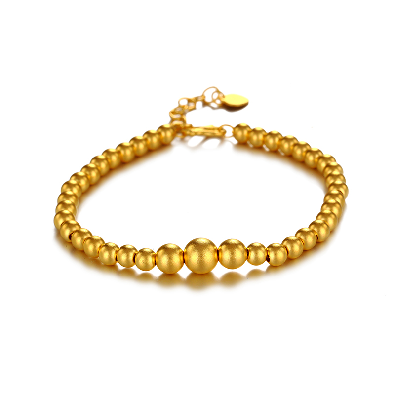 Ancient method gold pure gold 9999 plain bead hand chisel fine transfer bead hand chisel