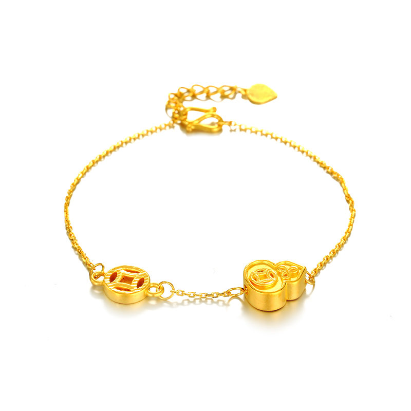 (ten thousand Happy Gold Jewelry 3D) Hard Gold Gold Handmade Hyacinth Women's Soccer Gold 999 Birthday Gift To Girlfriend Sukin