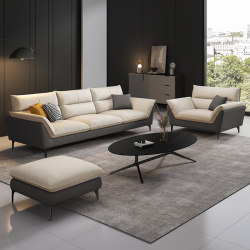 Nordic Technology Fabric Sofa for Living Room, Modern Minimalist Home Use, Small Apartment, Three-Seater Fabric New Model Straight Sofa