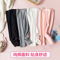 Girls leggings autumn thin outside wearing foreign childrens pants 2021 new cotton spring and autumn medium and big kids pants
