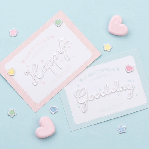 Сумка, упаковка, универсальный самоклеющийся декор, английские буквы, с вышивкой