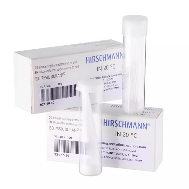熔点毛细管德国Hirschmann ringcaps环标毛细管DURAN玻璃1点开口 2端开口毛细管