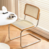 Rattan chair Nordic backrest home designer dining chair ancient chair Net Red Cafe hotel leisure computer chair