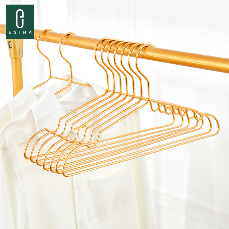 No-mark clothes hanger anti-shoulder angle cannot be covered with wide shoulder drying hanger home light lavish groove hanging clothes rack wardrobe clothes brace-Taobao