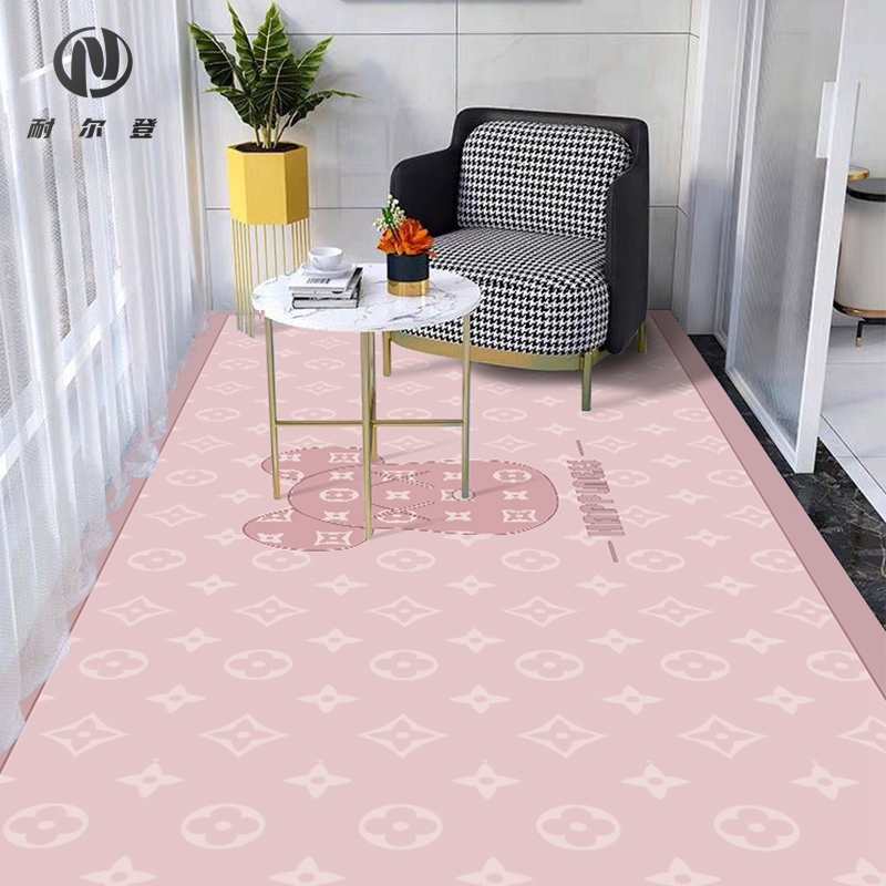 Indoor Balcony Floor Mat Waterproof and Sun-Proof Window Sill Carpet Non-Slip Floor Mat Pink Thick Mat Pvc Washable