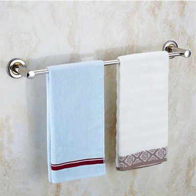 免打孔不锈钢毛巾架卫生间双层浴巾架