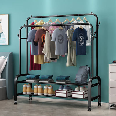 居家日用衣架落地卧室折叠晾衣架家用衣帽架