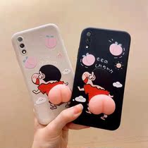 Crayon Xiaoxin is suitable for Huawei mobile phone decompression pinch pinch pp5g version cute cartoon liquid silicone couple mobile phone case