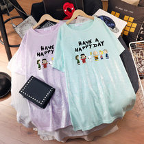 Pregnant woman short sleeve T-shirt fashion women 2021 new pregnancy loose tide round neck half sleeve personality top summer