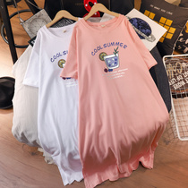 Pregnant Women summer dress short sleeve shirt fashion loose tide long pregnant woman T-shirt skirt summer foreign atmosphere