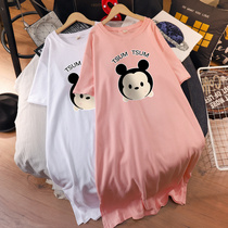 2021 summer dress pregnant woman summer dress long short sleeve t-shirt dress maternity dress tide Hot Mom personality summer skirt