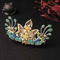 Ancient Wind Gorgeous Temperament Hairpin Hanfu Hair Accessories Hair Accessories Forehead Fairy Airflow Su Walking with Fengguan Crown Decorated Head Accessories Hair Clip