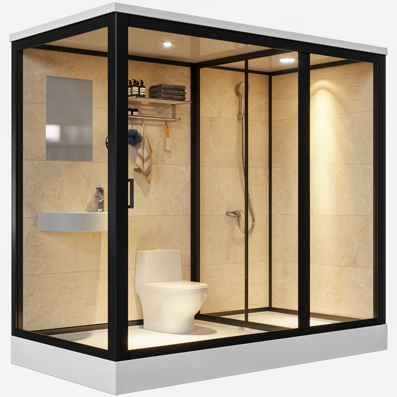 Overall shower room integrated toilet bath room bathroom partition household glass dry and wet separation bathroom
