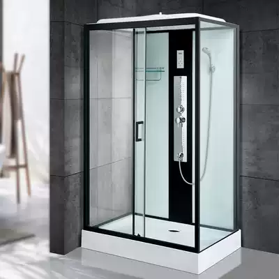 Household overall shower room bathroom integrated partition artifact dry and wet separation bathroom room sliding door glass bath bath bath