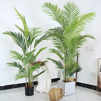 Реалистичная пластиковая пальма в горшке, декор для гостиной