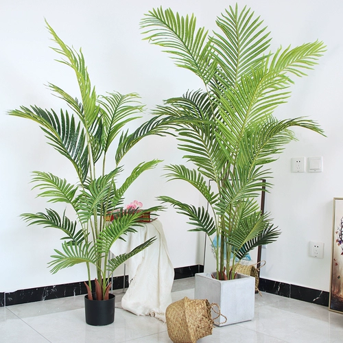Реалистичная пластиковая пальма в горшке, декор для гостиной