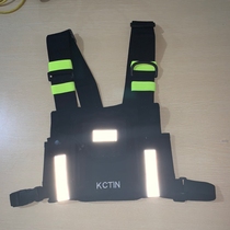 Machine Talkback Special Bag Reflective Vest Chest Front Storage Bag Intercom Leather Cover Patrol Police Engineering Construction Vest