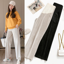 Pregnant woman pants fall outside wearing fashion boomer Sensation Broadlegged Pants Spring Autumn style Autumn Clothing Foreign Air Loose Casual Pants Pants