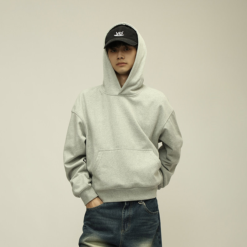 BLAEXIT Grey Cleanfit Clothing American Tandem Hat Vibe Catch Base Pure Color Short cap shirt male and female-Taobao