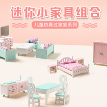 Wooden childrens home simulation kitchen boygirls and boys dollroom furniture decoration toy gift