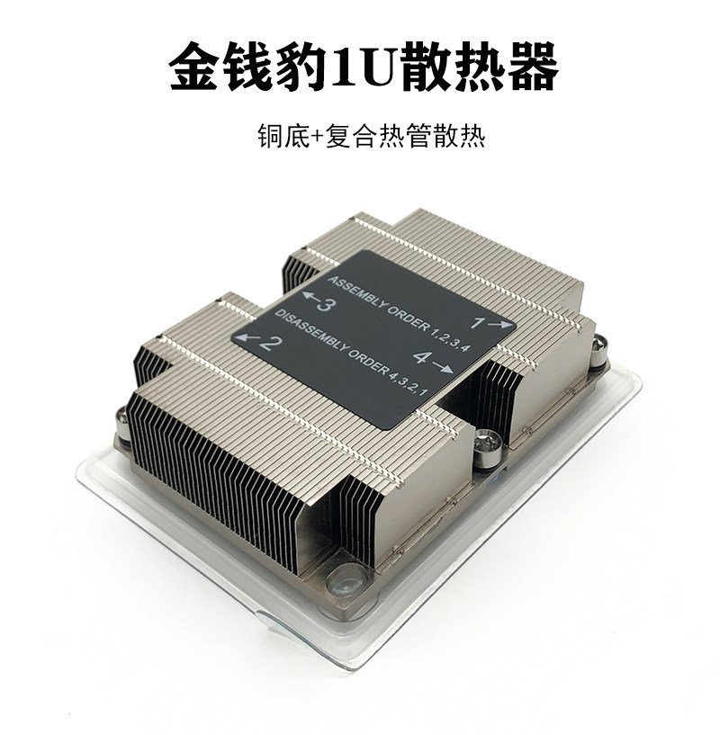 Cool Walker Golden Leopard 1U LGA3647 Rectangular Passive Radiator and Server Workstation