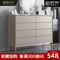 Italian light luxury solid wood bucket cabinet Chest of drawers Modern simple living room drawer storage cabinet Bedroom locker Nine-bucket cabinet