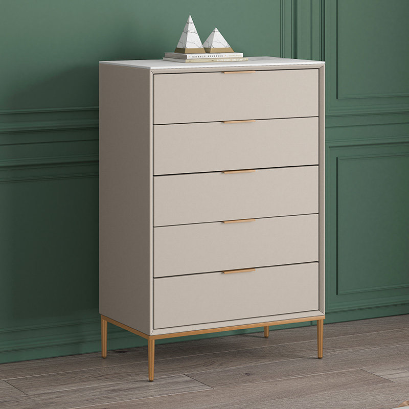 Light luxury solid wood three four five bucket cabinet simple modern storage cabinet bedroom cabinet storage cabinet leather chest chest