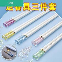 Chopsticks Amber cherry blossom high-grade alloy chopsticks personality non-slip Japanese chopsticks home mildew resistant high temperature creative Net Red