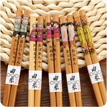 Bamboo and wood chopsticks family chopsticks set 5 double-day high-value solid wood fast son one person chopsticks