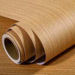 Wooden Color Self-Adhesive Wood Grain Sticker Imitation Wood Pvc Kitchen Furniture Wooden Door Cabinet Door Boeing Soft Film Thickened