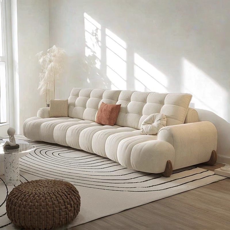   2025 новый кремовый диван Fengyun duo puff sofa современный минималистичный встроенный тканевый диван для кошачьих когтеток в гостиной
