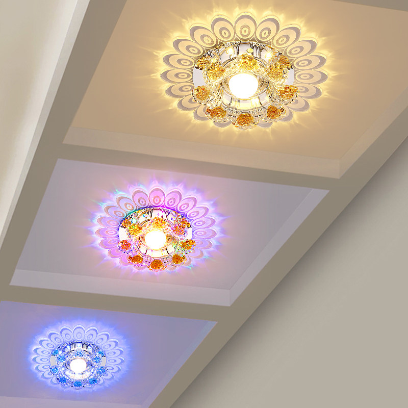 CRYSTAL LIGHT LED WALKWAY LIGHT CORRIDOR LIGHT HALLWAY LIGHT CEILING LIGHT CEILING LIGHT DOOR HALL LAMP SUCTION TOP LIGHT RECESSED SPOTLIGHT CYLINDER LAMP