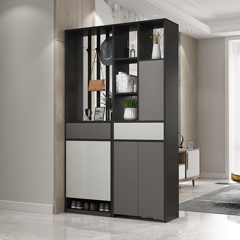 Minimalist modern door-hall cabinet-in-the-room cubicle compartment cupboards integrated into the door shoe cabinet Nordic screen entrance room cabinet