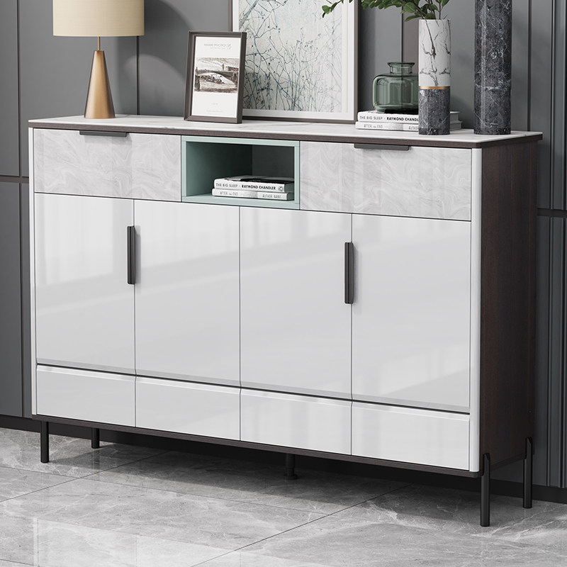 Light Extravagant Shoe Cabinet Home Doorway Modern Minima Large Capacity Iw-type Rock Board Xuan Guan Cabinet Small Family Type Balcony Containing Cabinet