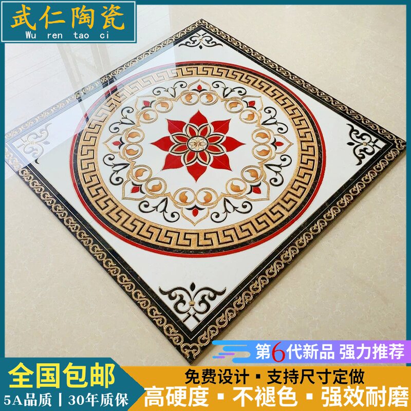 European style new entry entrance parquet floor tiles 800x800 living room waterproof knife gilded puzzle tile throwing bricks