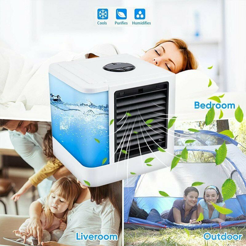 Mini USB Portable Air Conditioner Air Cooler Humidifier Puri