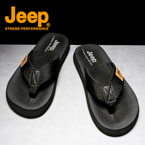jeep mens shoes herringbone drag men summer new trend beach shoes outside wearing anti-slip shit sensation clip foot slippers male tide