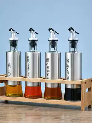 Stainless steel glass soy sauce vinegar seasoning bottle Soy sauce bottle oil pot Oil vinegar tank Kitchen oil tank pot leak-proof size number