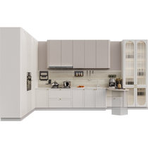 Lins Home Whole House Customized Kitchen Cabinets Integrated Cabinets All-in-One Cabinets Open Kitchen Decoration Home Installation French Style