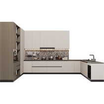 Lins home whole house customized integrated kitchen cabinets finished open stove integrated cabinet design door-to-door customization