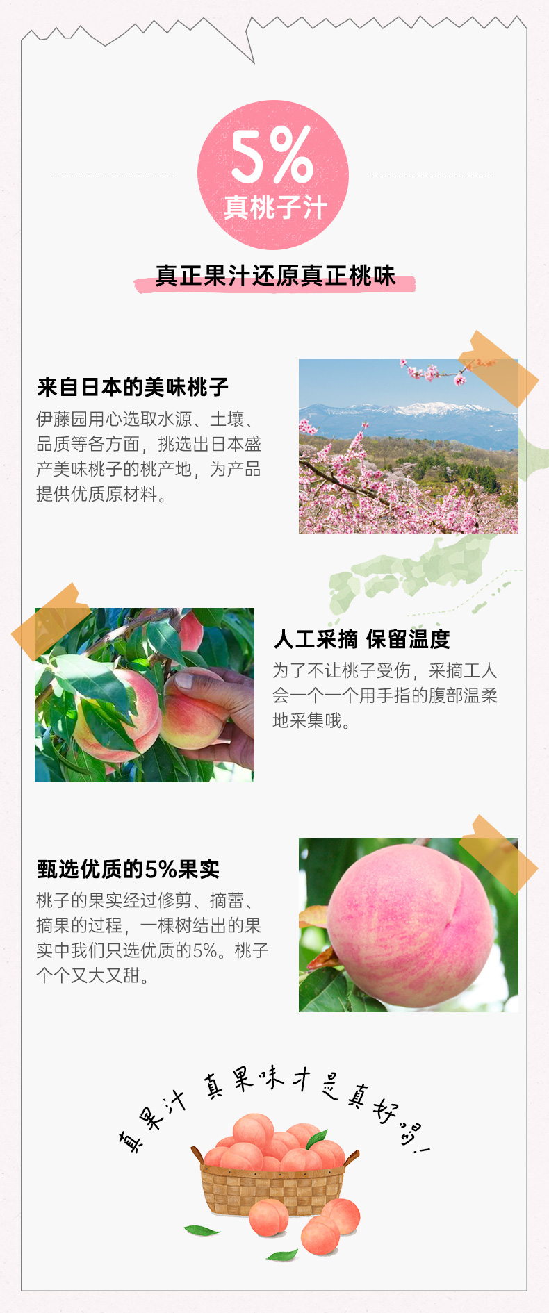 日本进口 伊藤园 碳酸水蜜桃苏打水 450ml*12瓶 低糖0脂 含真正果汁 图2