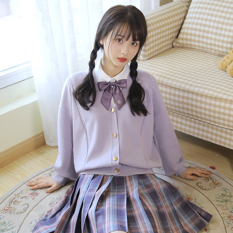 Summer City West (Breaking Dawn) Genuine JK Sweater V-Neck Uniform Long Sleeve knitted Jacket Cardigan Top Spring and Summer