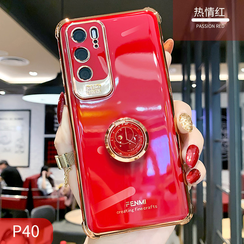 Huawei p40 mobile phone protection shell p40pro full package camera full package lens Huawei p40pro plated air bag anti-fall creative net red high gear women's soft shell personality protective sleeve new minima super thin