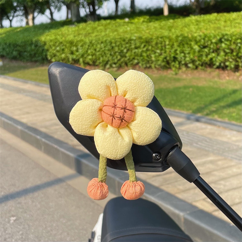 Strawberry Bear Rearview Mirror Battery Electric Vehicle Motorcycle Decoration Accessories Pendant Ornament Doll Doll Pendant