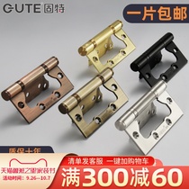 Gute 304 stainless steel hinge wooden door silent child mother folding door hinge bearing free slotting padded loose leaf